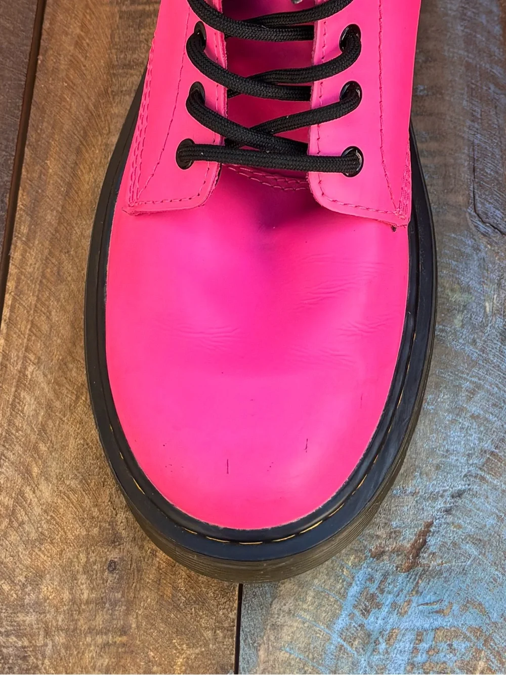 Dr. Martens 1460 J Hot Pink Combat Leather Boots